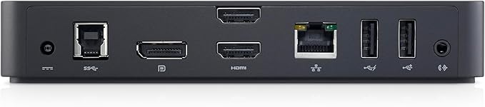 Dockstation Dell D3100, USB 3.0 Ultra HD Triple Video (DisplayPort, 2x HDMI, 6x USB, RJ45) Noir