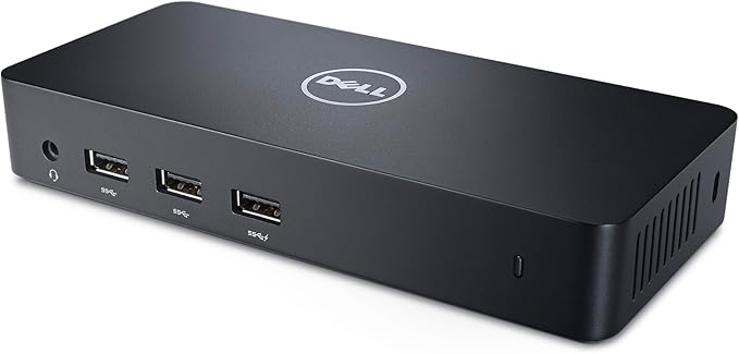 Dockstation Dell D3100, USB 3.0 Ultra HD Triple Video (DisplayPort, 2x HDMI, 6x USB, RJ45) Noir