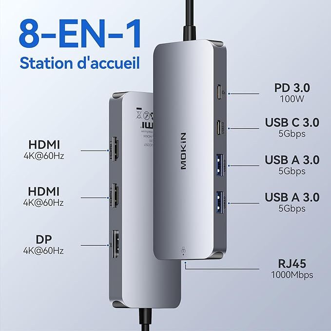 Dockstation MOKiN 8 en 1