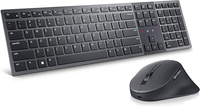 Clavier et Souris sans fil AZERTY - DELL KM900 - Recharge USB sur batterie