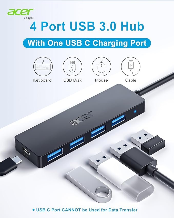 HUB USB 3.2 Type C vers Type A - 10Gbps - 4 Ports